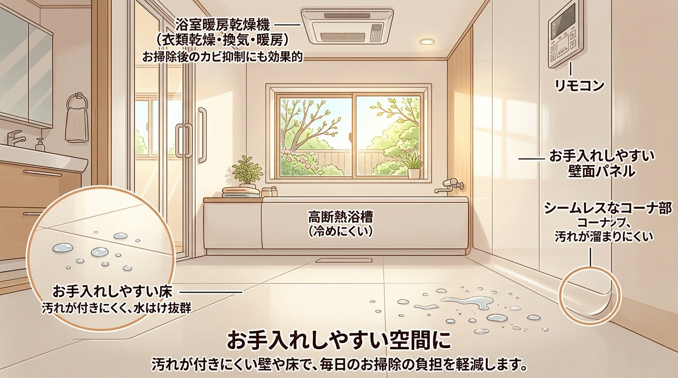 お手入れしやすい空間に