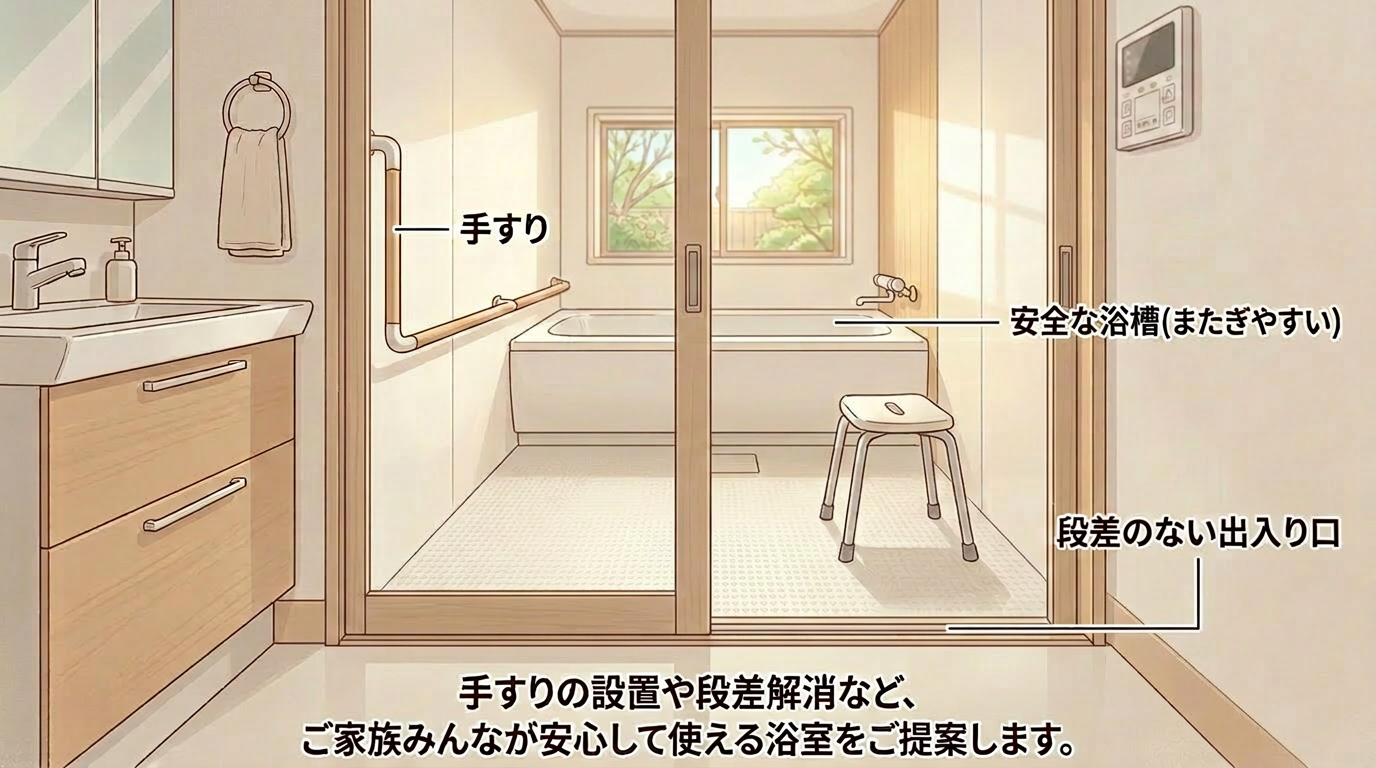安心・安全なバスルームへ
