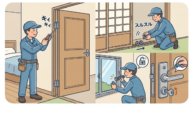 建具・ドアの調整・修理