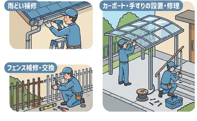 外まわりの修理